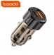 Автомобильное зарядное устройство  Toocki TQ-CC25A 60W / Fast Car Charger + кабель USB-C - USB-C