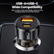 Автомобильное зарядное устройство  Toocki TQ-CC25A 60W / Fast Car Charger + кабель USB-C - USB-C