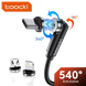 Кабель магнитный Toocki 3в1 Micro USB, Lightning, Type C (TQ-X42) Black 1m