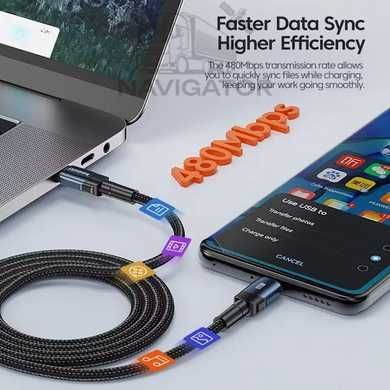 Кабель 100см Toocki C-C 60W Fast Charging Type-C на Type-C PD швидка зарядка смартфонів планшетів 1 м