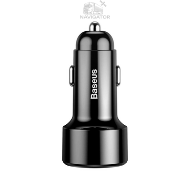 Зарядка в прикуриватель Baseus Magic Series Dual Quick Charge 45W USB + Type-C