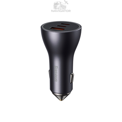 Зарядка в прикуриватель Baseus Golden Contactor Pro Triple Fast Charger 65w USB-A + 2x USB-C