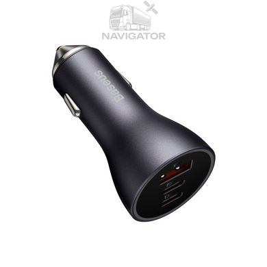 Зарядка в прикурювач Baseus Golden Contactor Pro Triple Fast Charger 65w USB-A + 2x USB-C