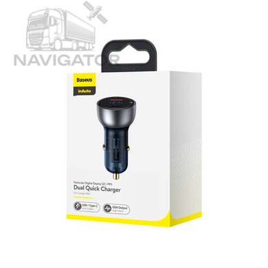 Зарядка в прикурювач Baseus Particular Digital Display QC+PPS Dual Quick Charger Car Charger 65W