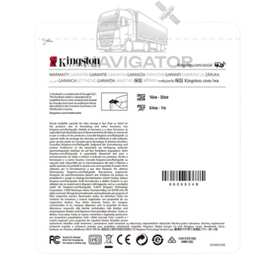 Карта памяти Kingston 16GB A1 Class 10